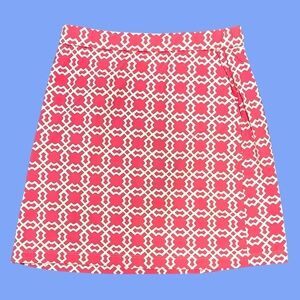 Vintage Katherine Way Patterned Mini Skirt with Pockets Medium